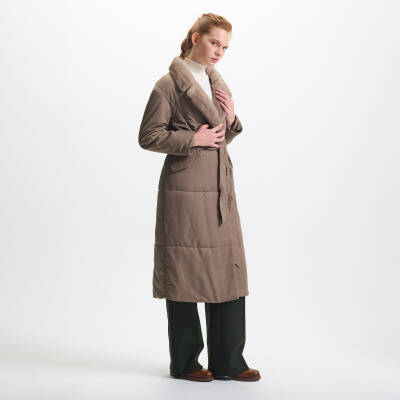 Bej Tekstil - Kürk Kadın Kürk Kaban - K23IKM320361-H1Q - 3