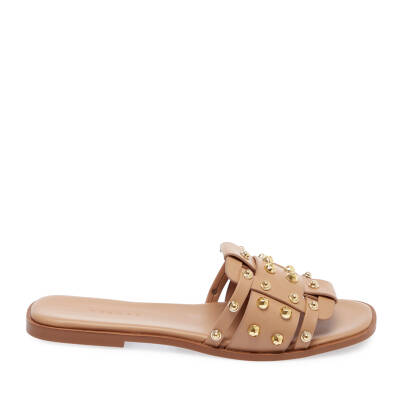  Bej Vegan Kadın Terlik - K24Y1TR67081-D67 - 3