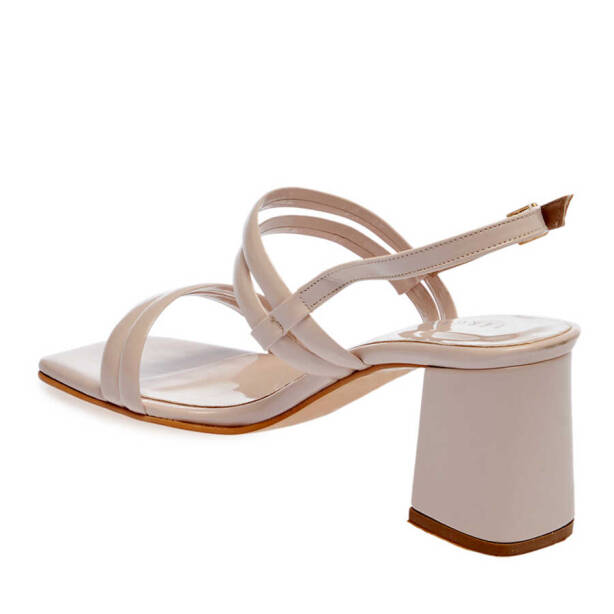 Bej Vegan Kadın Topuklu Ayakkabı - K24Y1AY67083-R72 - Tergan