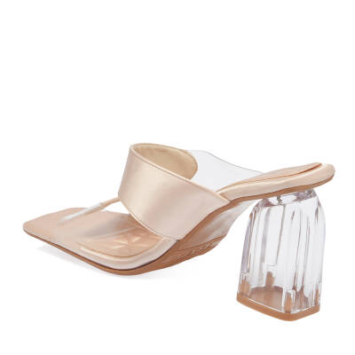 Bej Vegan-Tekstil Kadın Terlik - K24Y1TR67427-C37 - 2
