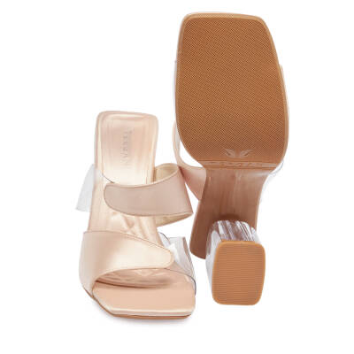 Bej Vegan-Tekstil Kadın Terlik - K24Y1TR67427-C37 - 4