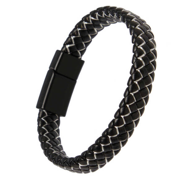 Beyaz Deri Erkek Bileklik - E1BLK0410223-D93 - 2