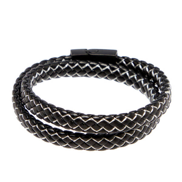 Beyaz Deri Erkek Bileklik - E1BLK0410224-D93 - 1