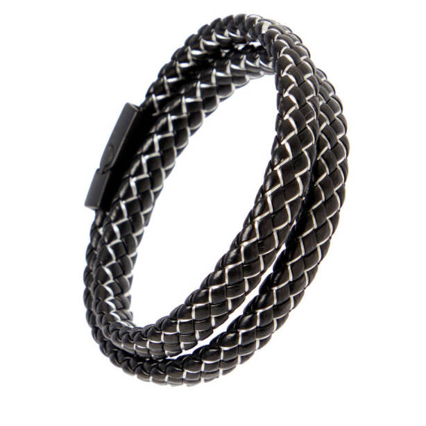 Beyaz Deri Erkek Bileklik - E1BLK0410224-D93 - 2