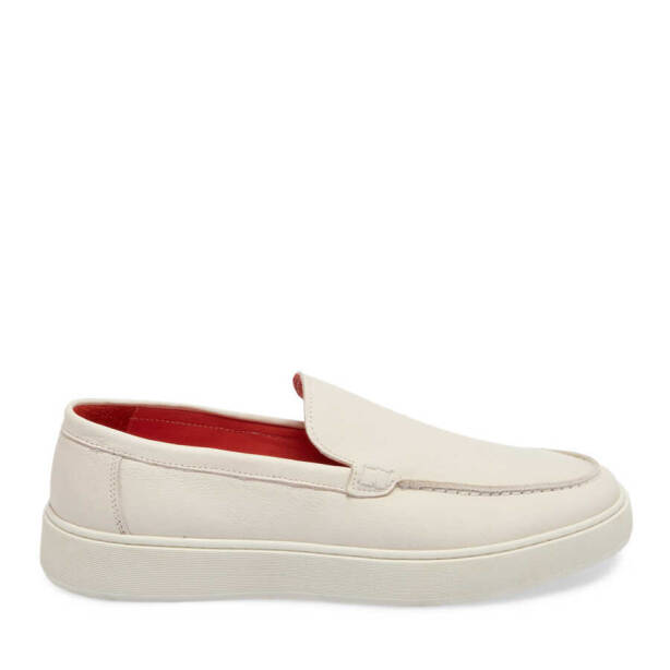 Beyaz Deri Erkek Casual Ayakkabı - E24I1AY56832-B69 - 3