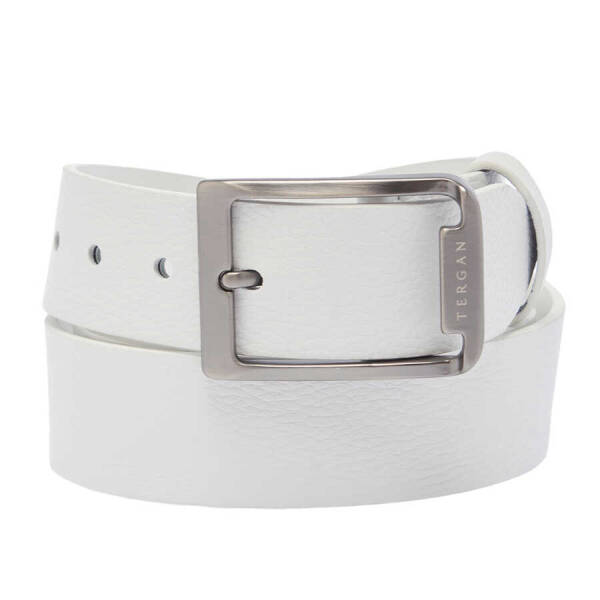 Beyaz Deri Erkek Kemer - S1EK00000360-D93 - 1