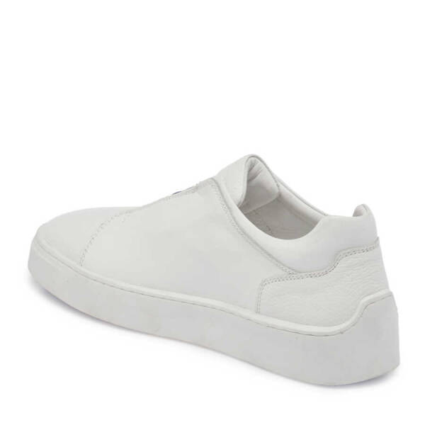 Beyaz Hakiki Deri Erkek Sneaker - E23I1AY56196-A26 - 3