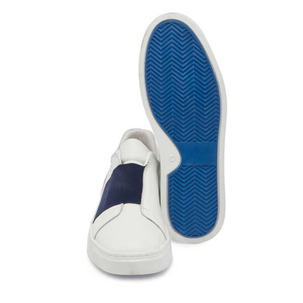Beyaz Hakiki Deri Erkek Sneaker - E23I1AY56196-A26 - 4