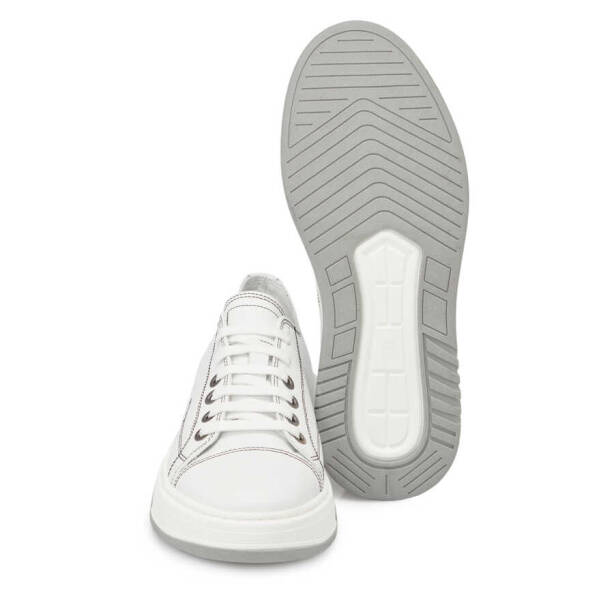 Beyaz Deri Erkek Sneaker - E24I1AY56604-A26 - 4