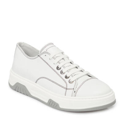  Beyaz Deri Erkek Sneaker - E24I1AY56604-A26 