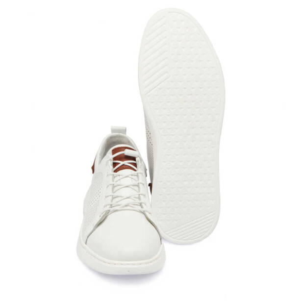 Beyaz Deri Erkek Sneaker - E24I1AY56608-A26 - 4