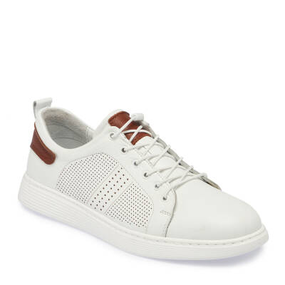  Beyaz Deri Erkek Sneaker - E24I1AY56608-A26 