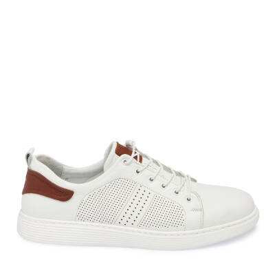  Beyaz Deri Erkek Sneaker - E24I1AY56608-A26 - 3