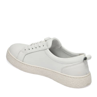  Beyaz Deri Erkek Sneaker - E24I1AY56609-A26 - 2