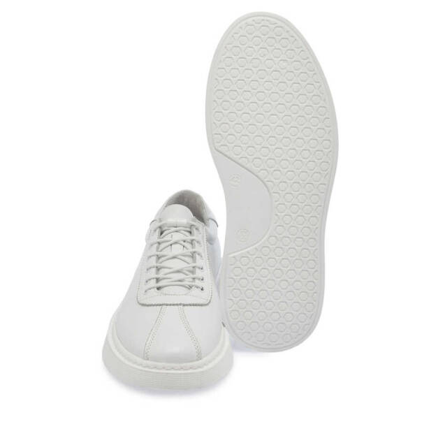 Beyaz Deri Erkek Sneaker - E24I1AY56610-A26 - 4