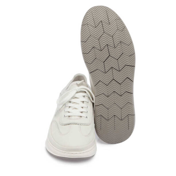 Beyaz Deri Erkek Sneaker - E24I1AY56615-A26 - 4