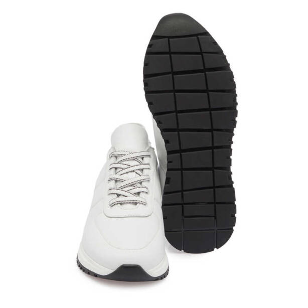 Beyaz Deri Erkek Sneaker - E24I1AY56617-A26 - 4