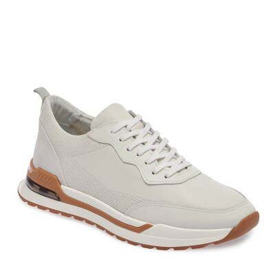  Beyaz Deri Erkek Sneaker - E24I1AY56619-A26 - 1