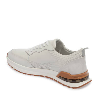  Beyaz Deri Erkek Sneaker - E24I1AY56619-A26 - 2