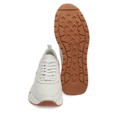  Beyaz Deri Erkek Sneaker - E24I1AY56619-A26 - 4