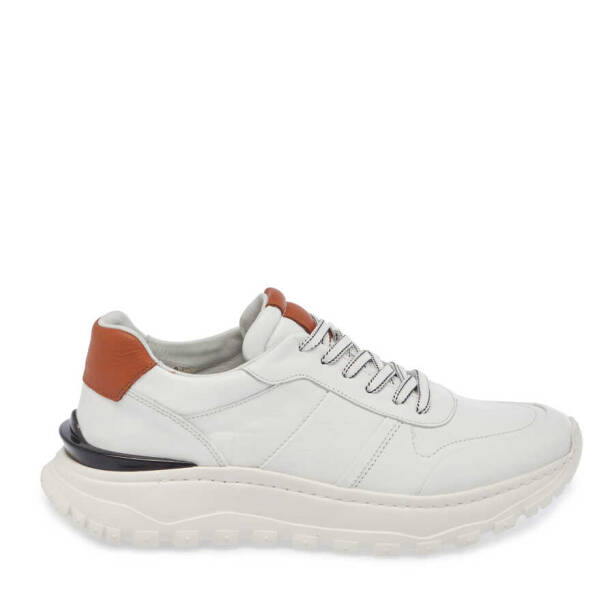 Beyaz Deri Erkek Sneaker - E24I1AY56621-A26 - 3