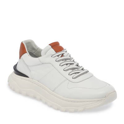  Beyaz Deri Erkek Sneaker - E24I1AY56621-A26 