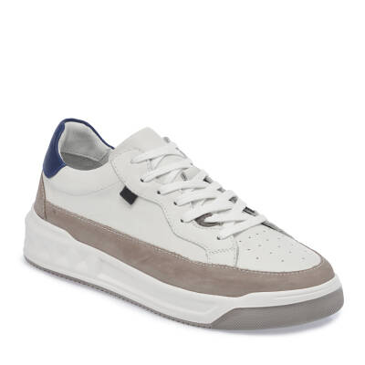 Beyaz Deri Erkek Sneaker - E24I1AY56622-A26 