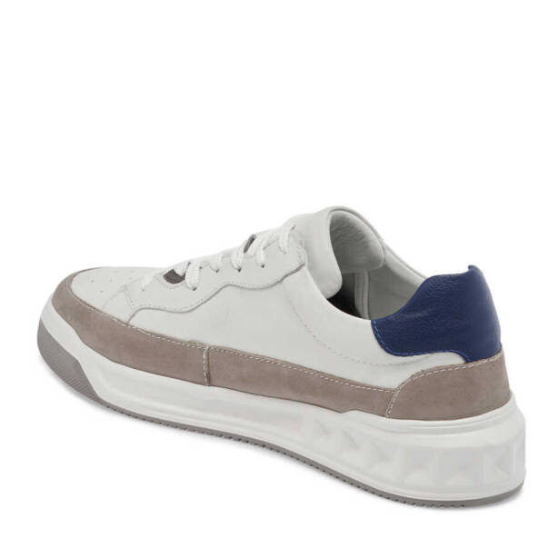 Beyaz Deri Erkek Sneaker - E24I1AY56622-A26 - 2