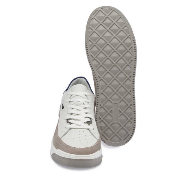Beyaz Deri Erkek Sneaker - E24I1AY56622-A26 - 4