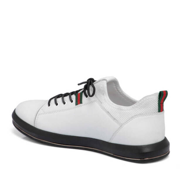 Beyaz Deri Erkek Sneaker - E24I1AY56623-A26 - 2