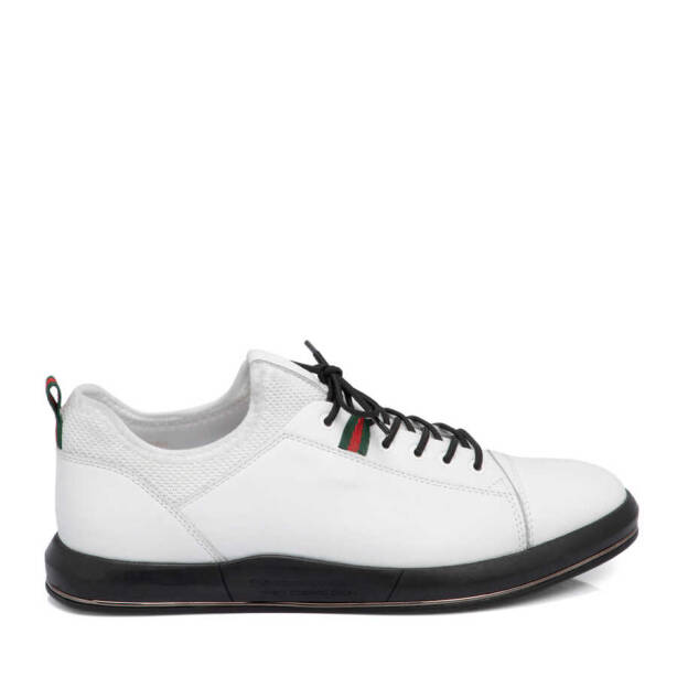 Beyaz Deri Erkek Sneaker - E24I1AY56623-A26 - 3