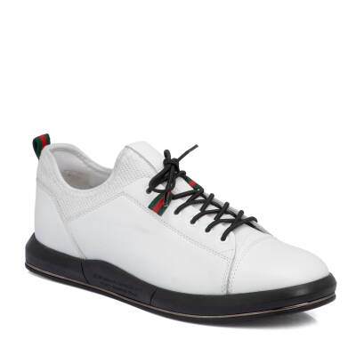  Beyaz Deri Erkek Sneaker - E24I1AY56623-A26 