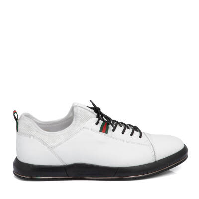  Beyaz Deri Erkek Sneaker - E24I1AY56623-A26 - 3