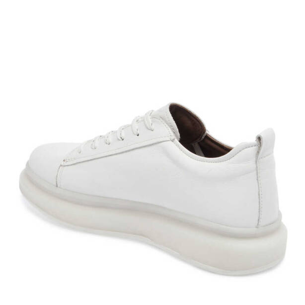 Beyaz Deri Erkek Sneaker - E24I1AY56624-A26 - 2