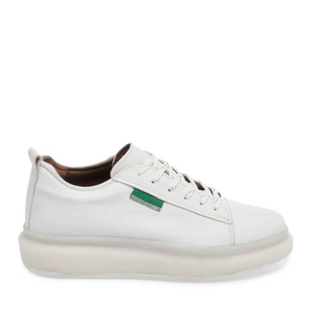 Beyaz Deri Erkek Sneaker - E24I1AY56624-A26 - 3