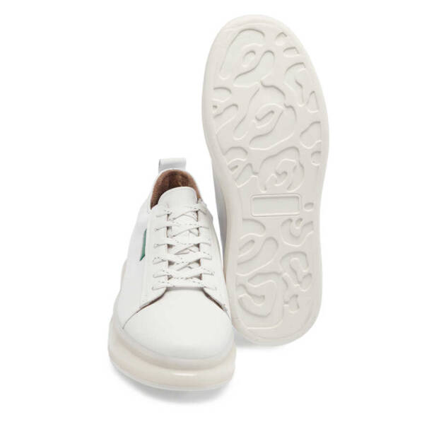Beyaz Deri Erkek Sneaker - E24I1AY56624-A26 - 4