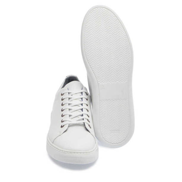 Beyaz Deri Erkek Sneaker - E24I1AY56625-A26 - 4