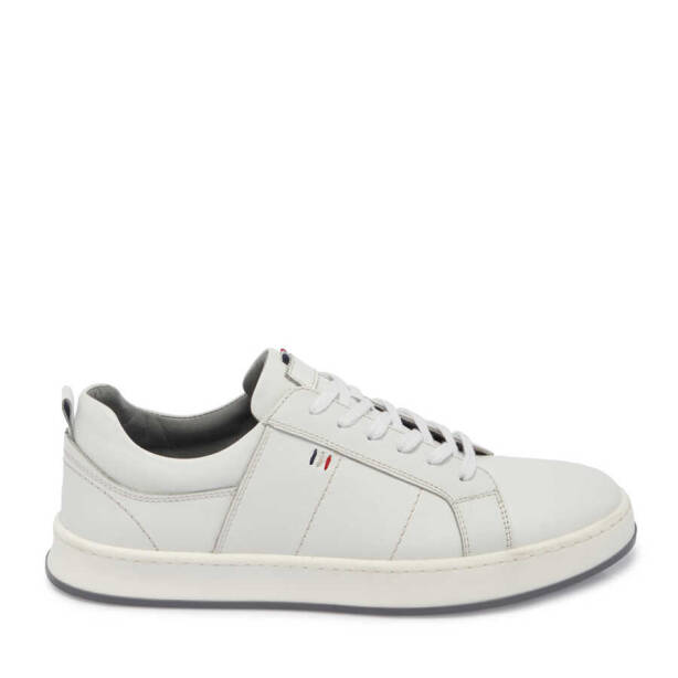 Beyaz Hakiki Deri Erkek Sneaker - E24I1AY56628-A26 - 1