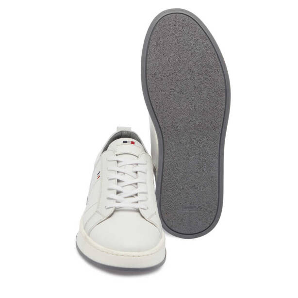 Beyaz Hakiki Deri Erkek Sneaker - E24I1AY56628-A26 - 4