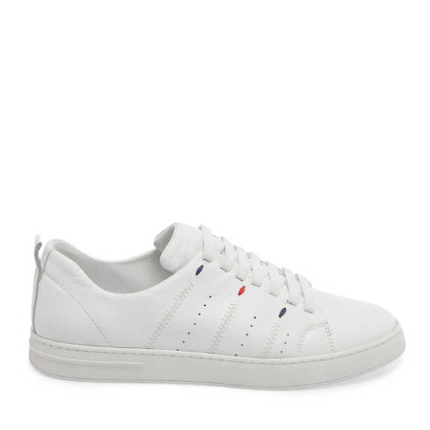 Beyaz Deri Erkek Sneaker - E24I1AY56635-A26 - 3