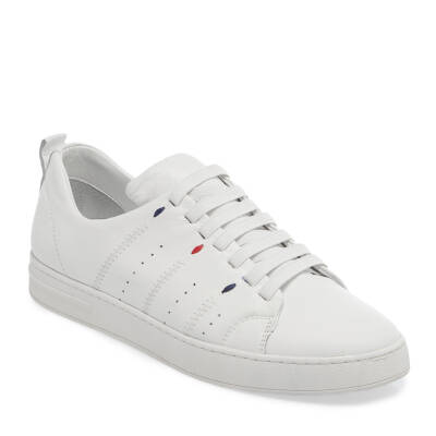  Beyaz Deri Erkek Sneaker - E24I1AY56635-A26 