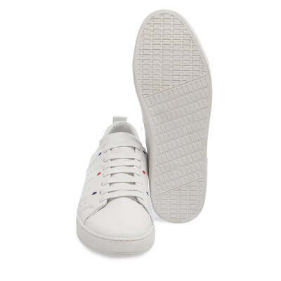  Beyaz Deri Erkek Sneaker - E24I1AY56635-A26 - 4