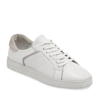  Beyaz Deri Erkek Sneaker - E24I1AY56636-A26 