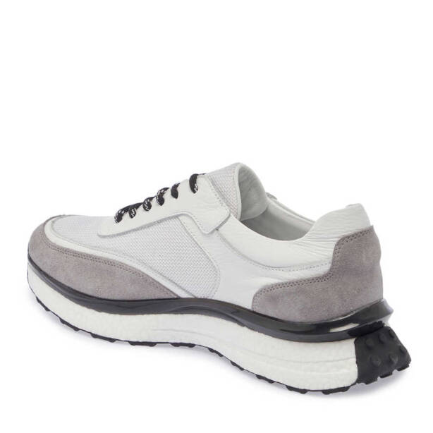 Beyaz Deri Erkek Sneaker - E24I1AY56698-A26 - 2