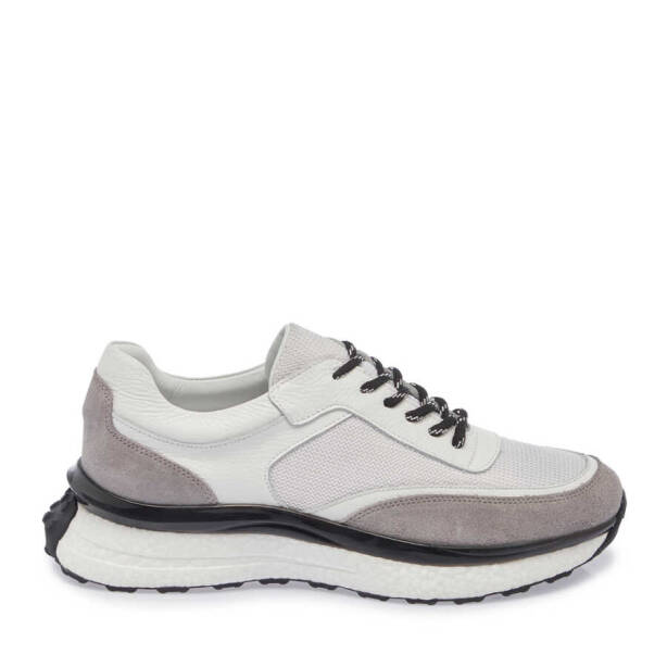 Beyaz Deri Erkek Sneaker - E24I1AY56698-A26 - 3