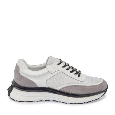  Beyaz Deri Erkek Sneaker - E24I1AY56698-A26 - 3