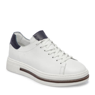  Beyaz Deri Erkek Sneaker - E24I1AY56707-B69 - 1