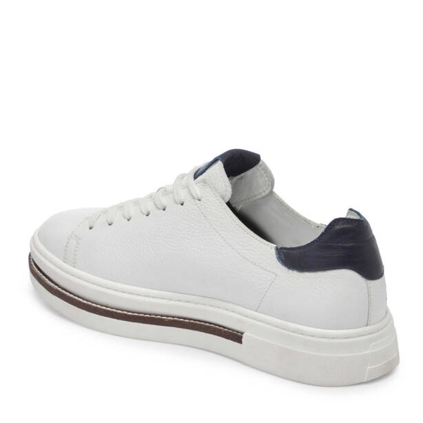 Beyaz Deri Erkek Sneaker - E24I1AY56707-B69 - 2