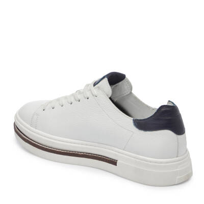  Beyaz Deri Erkek Sneaker - E24I1AY56707-B69 - 2