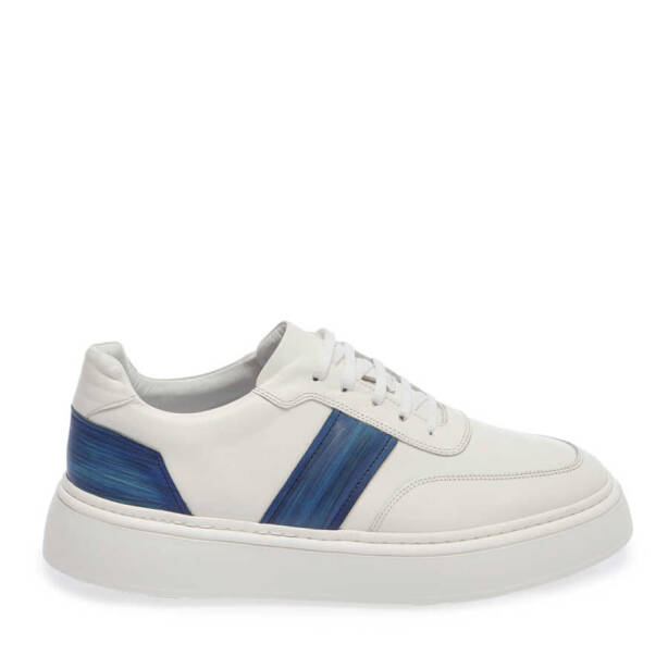 Beyaz Deri Erkek Sneaker - E24I1AY56722-C73 - 3